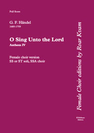 O Sing Unto the Lord SSA Full Score cover Thumbnail
